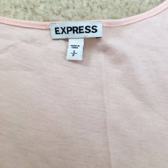 Express crochet rose gold metallic pink tank top S - Picture 4 of 6